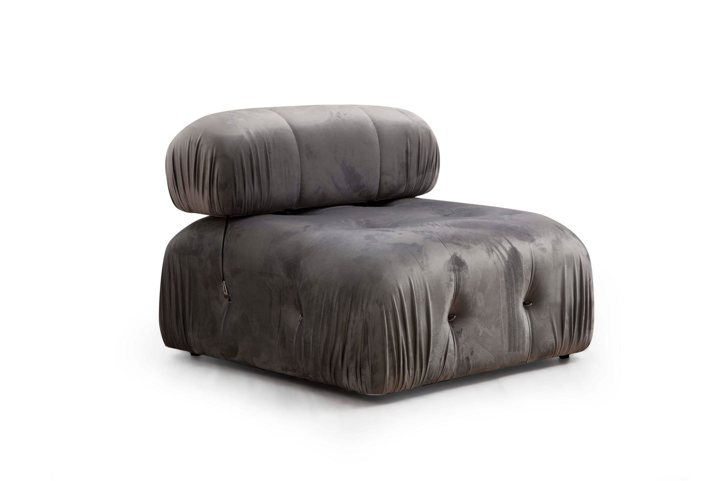 Kutna garnitura, Sivo, Bubble Corner ( L1-O1-1R -Puf) - Grey