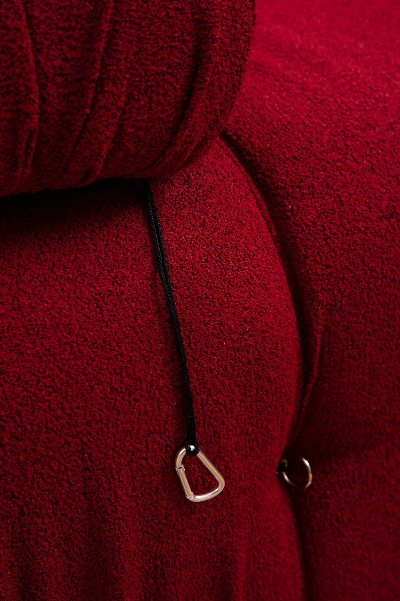 Kutna garnitura, Crvena, Bubble Corner ( L1-O1-1R -Puf) - Red