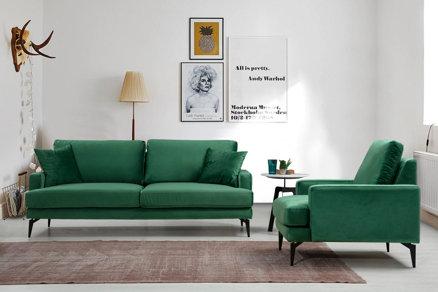 Fotelja wing PAPIRA zelena, Papira Armchair