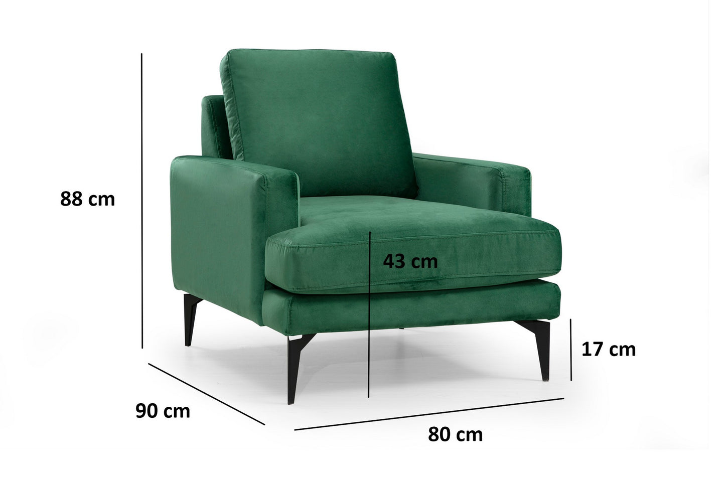 Fotelja wing PAPIRA zelena, Papira Armchair