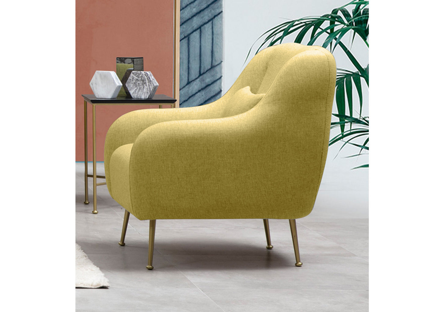 Fotelja wing SEVILLA žuta, Sevilla Armchair - Yellow