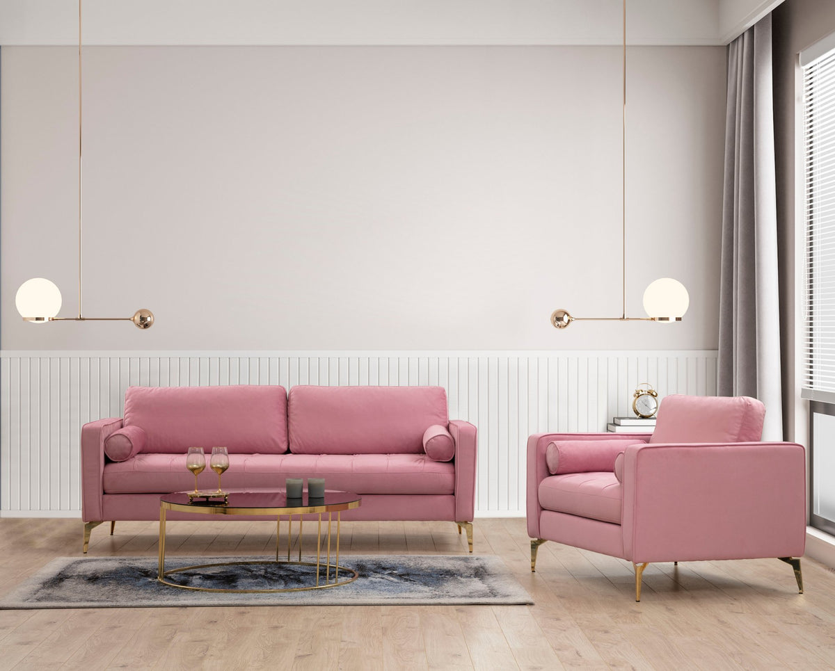 Fotelja, prljavoružičasta, Rome - Rose