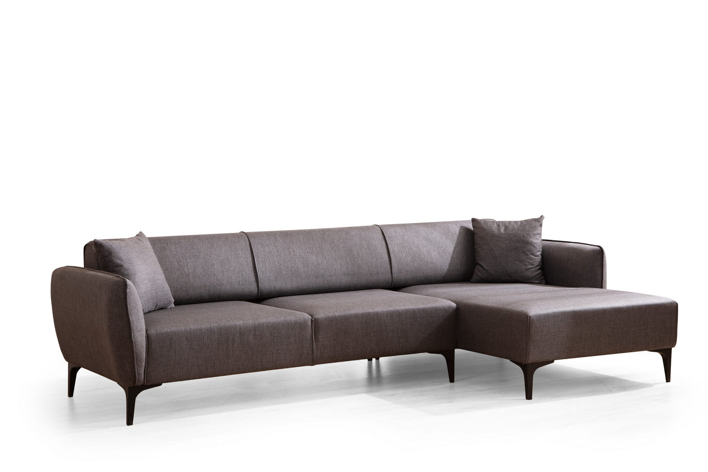 Kutna garnitura, Tamno siva, Belissimo Right - Dark Grey