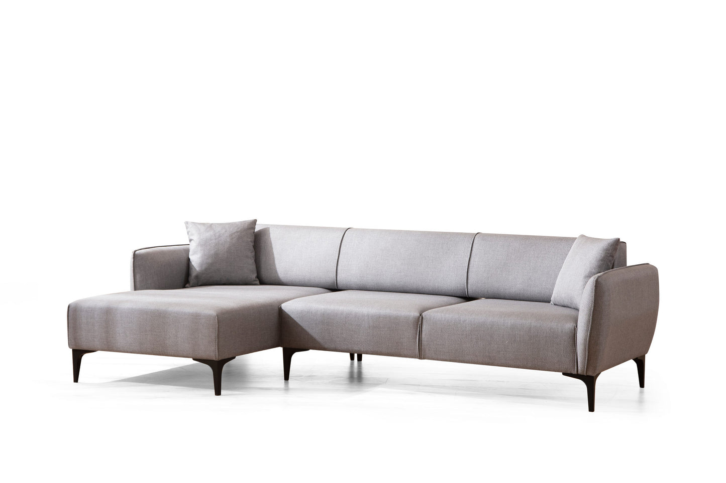 Kutna garnitura, Sivo, Belissimo Left - Grey