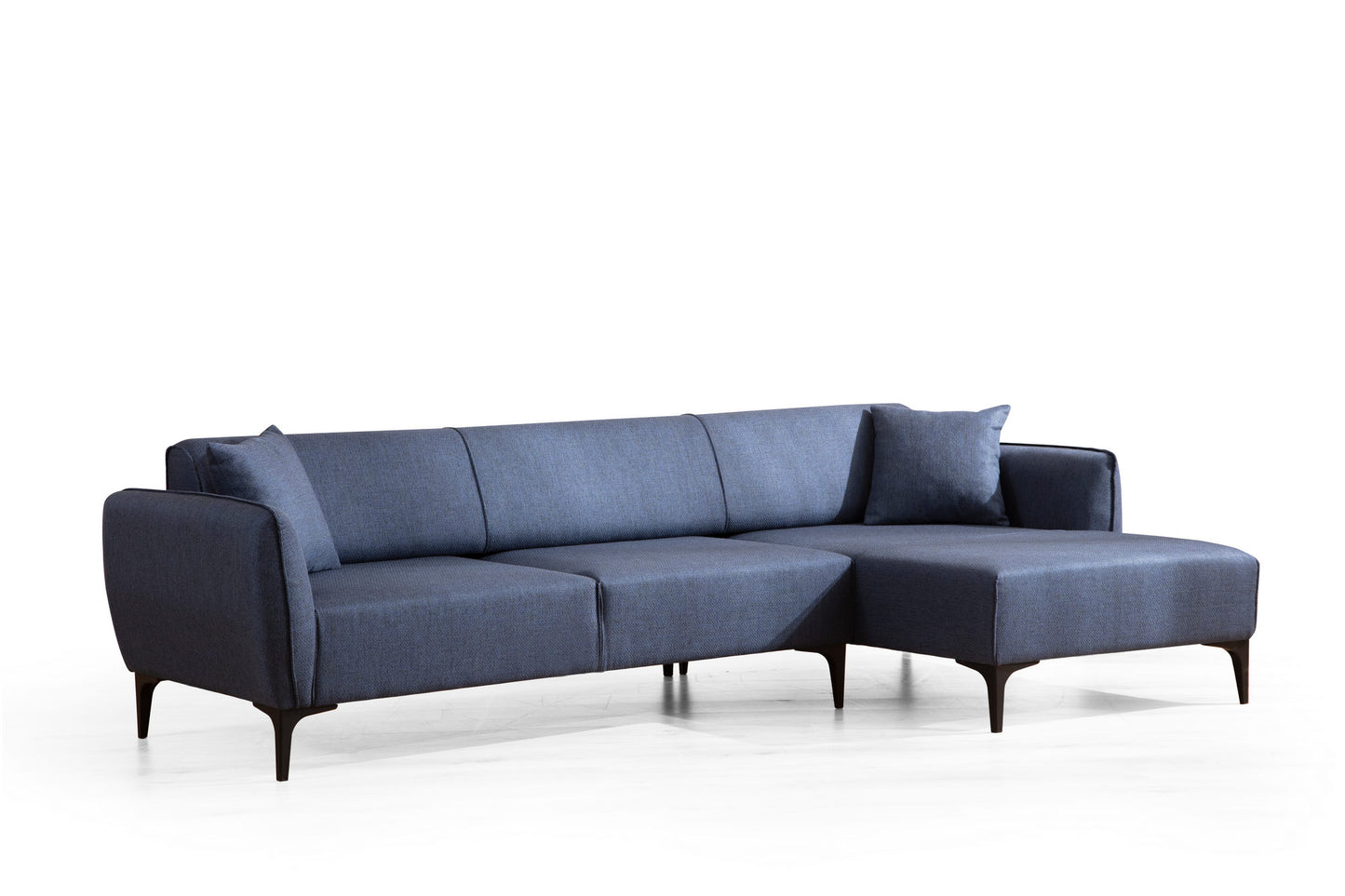 Kutna garnitura, Plava, Belissimo Right - Blue