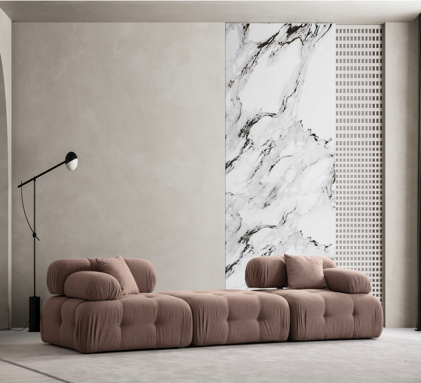 Trosjed Doblo 3 Seater ( L1-Pouffe-1R) - Cappucino