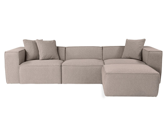 Kutna garnitura Lora (L1-O1-1R-POUFFE ) - Peach
