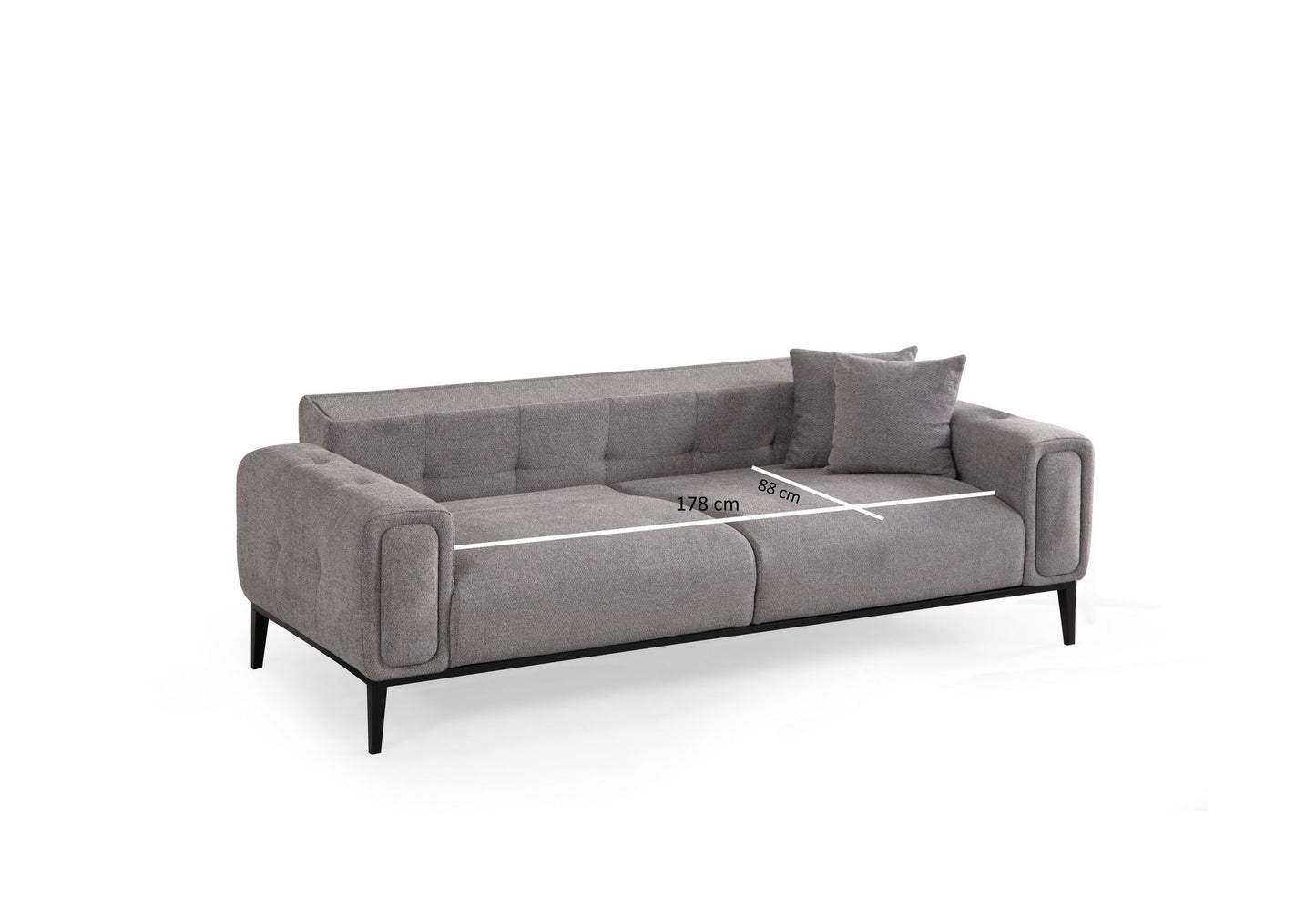 Trosjed na razvlačenje Athena 3 Seater - svjetlo sivi