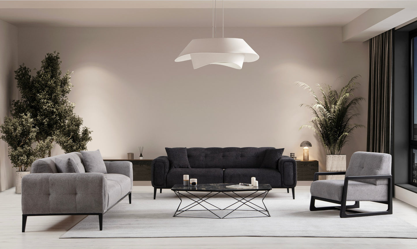 Trosjed na razvlačenje Athena 3 Seater - crna