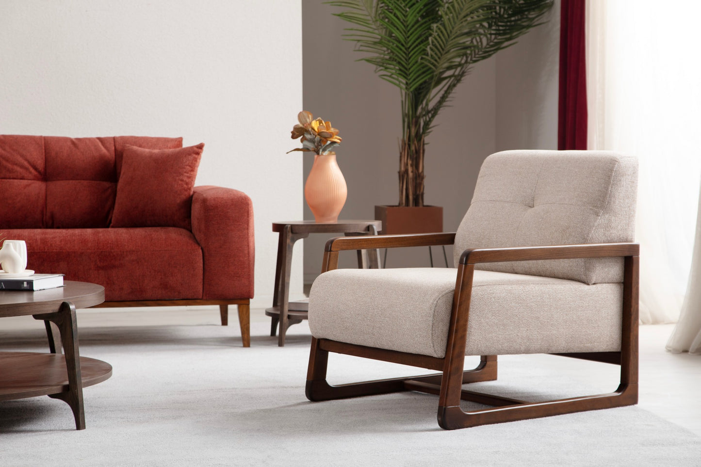 Trosjed na razvlačenje Sinor 3 Seater - Tile crvena