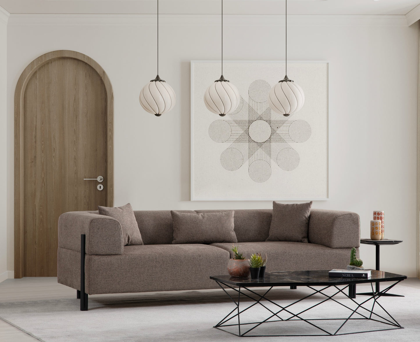 Trosjed Gio 3 Seater - smeđa