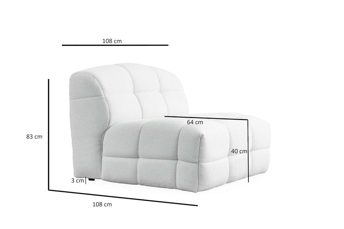 1-sjedna sofa 722, bijela