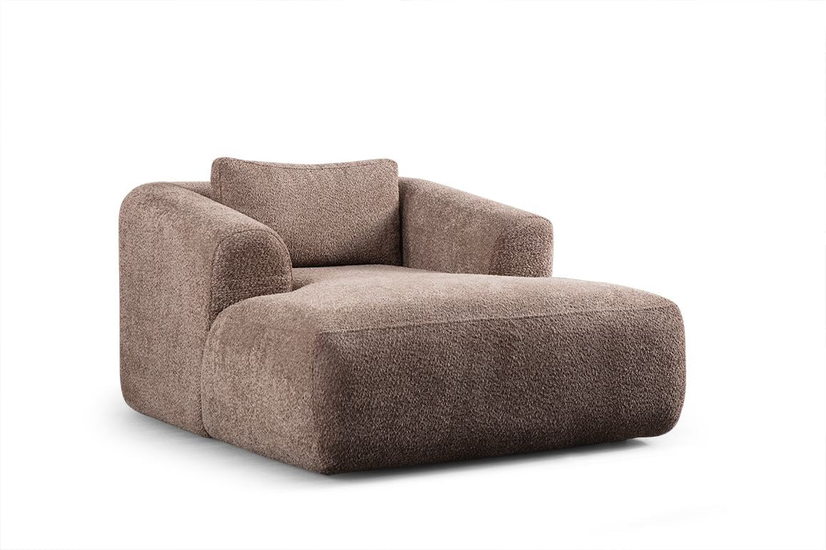 Sofa 074 s jednim sjedištem, smeđa