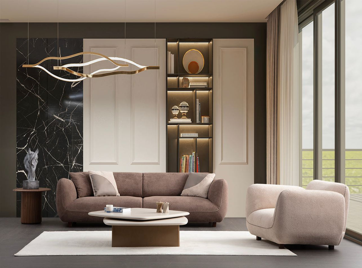 Sofa s 4 sjedala 159, smeđa