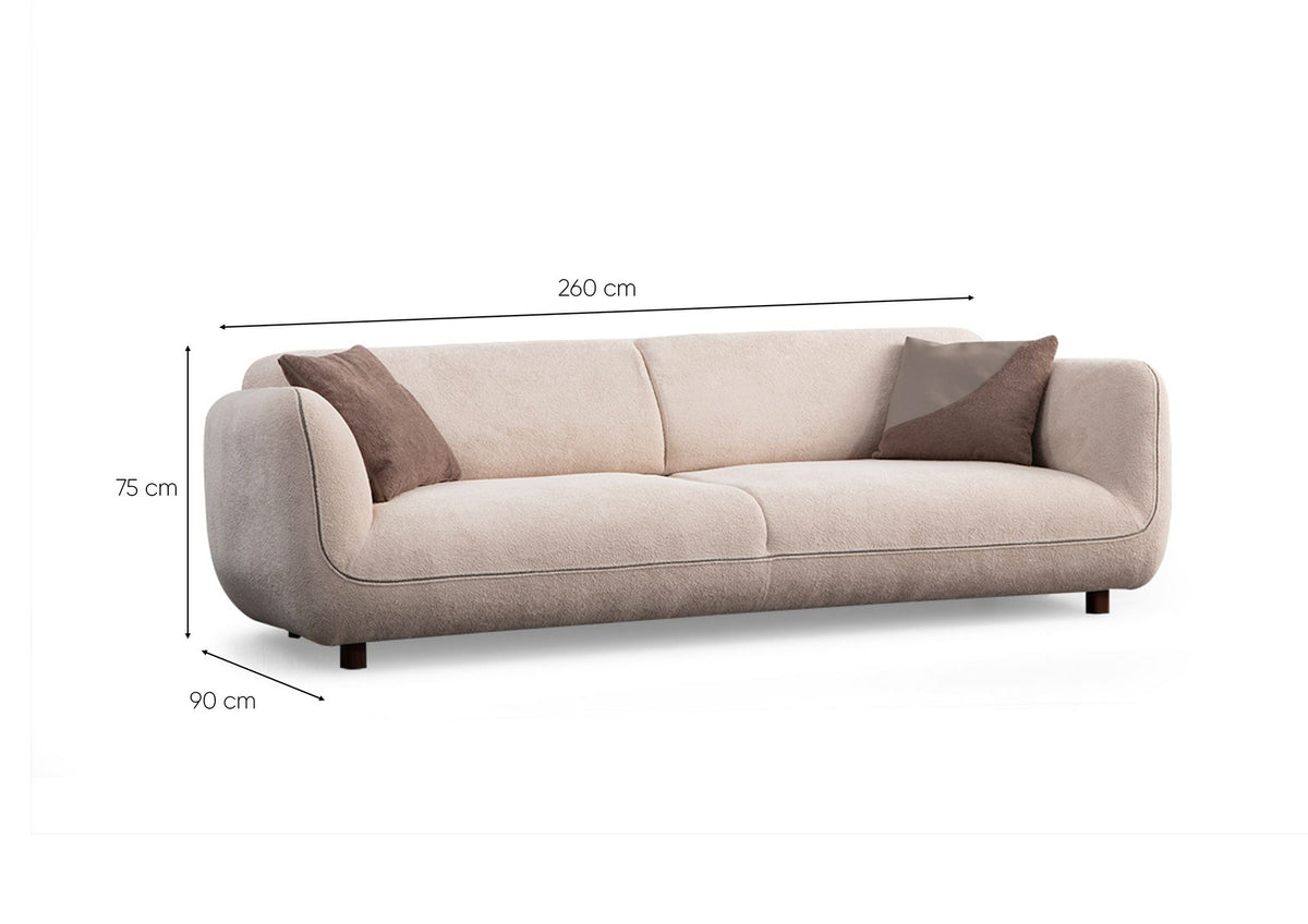4-sjedna sofa 166, krem
