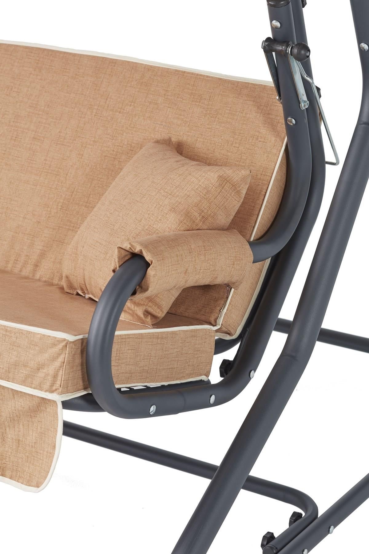 Vrtna ljuljačka trostruka Olea - bež