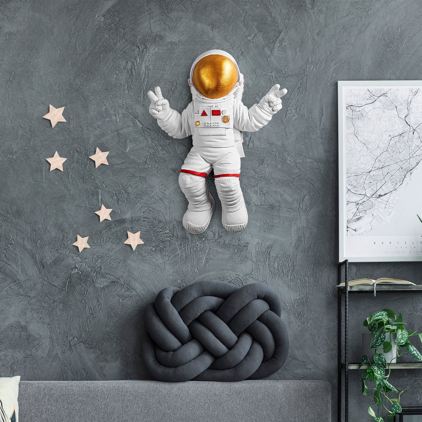 Dekorativni zidni pribor Peace Sign Astronaut - 1