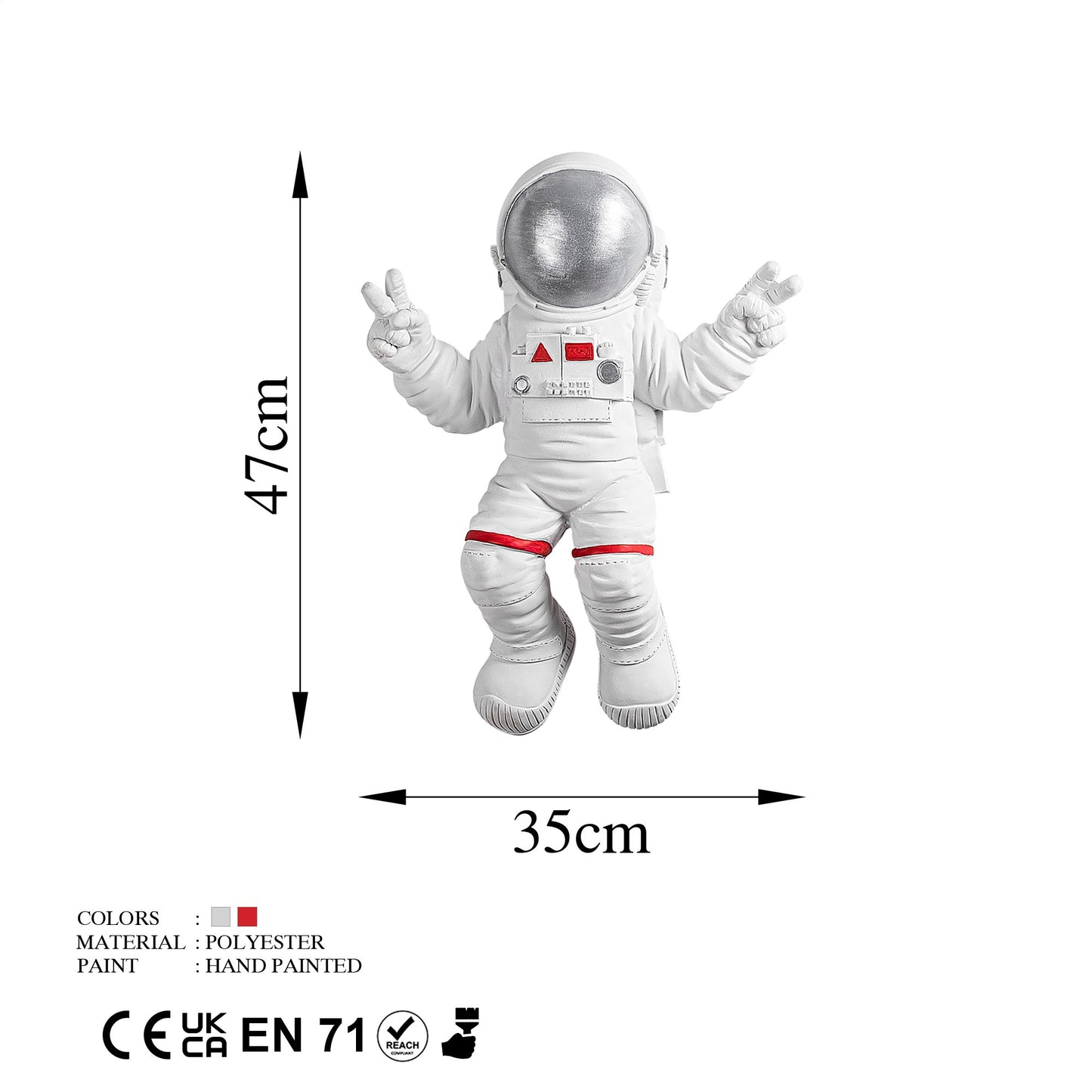 Dekorativni zidni pribor Peace Sign Astronaut - 2