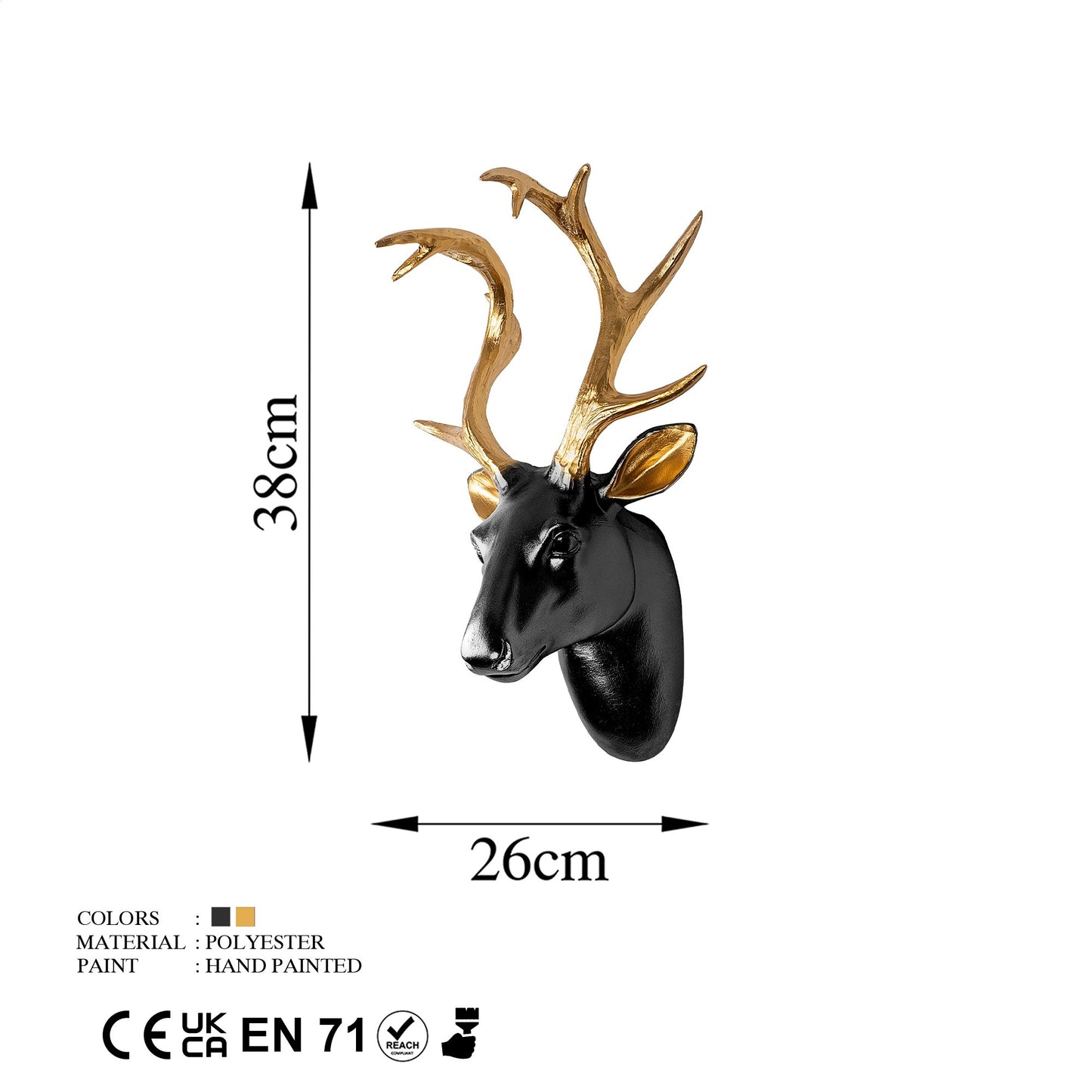 Dekorativni zidni pribor Bust of Deer - 5