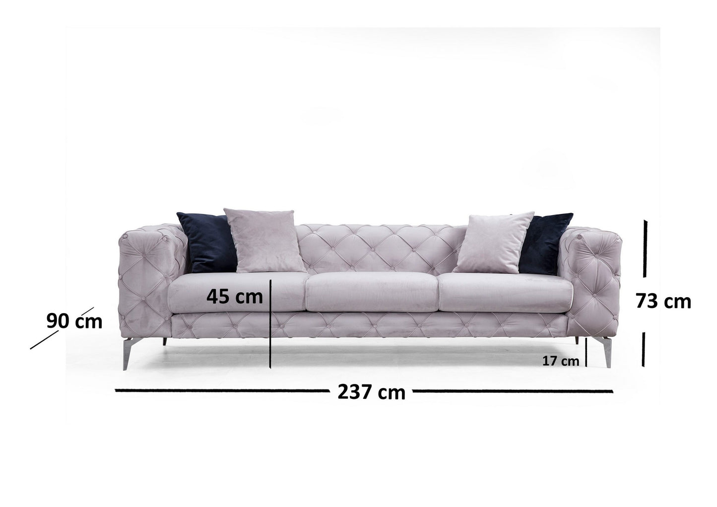 Trosjed COMO sivi, Como - Light Grey