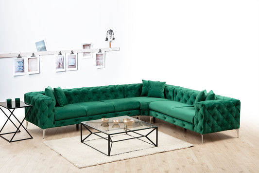 Kutna garnitura, zelena, Como Left - Green