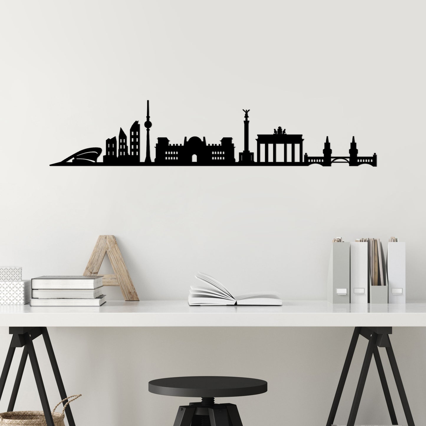 Metalna zidna dekoracija, Berlin Skyline