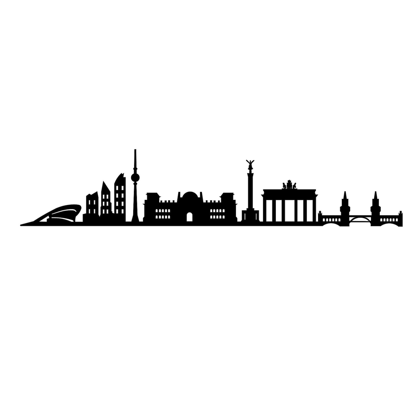 Metalna zidna dekoracija, Berlin Skyline