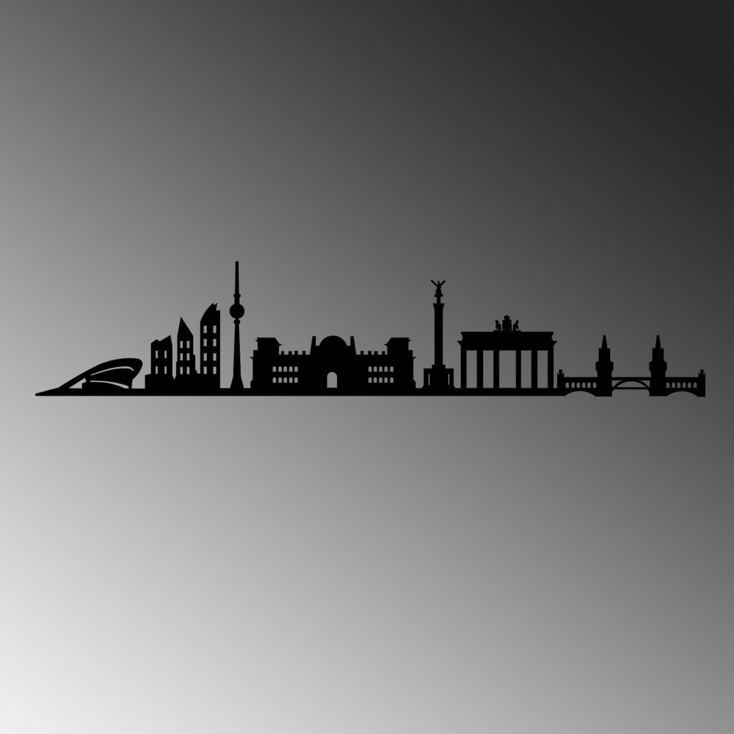 Metalna zidna dekoracija, Berlin Skyline