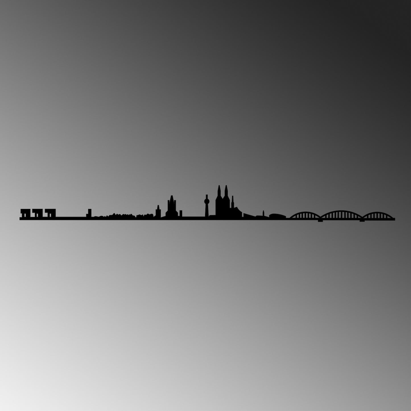 Metalna zidna dekoracija, Cologne Skyline