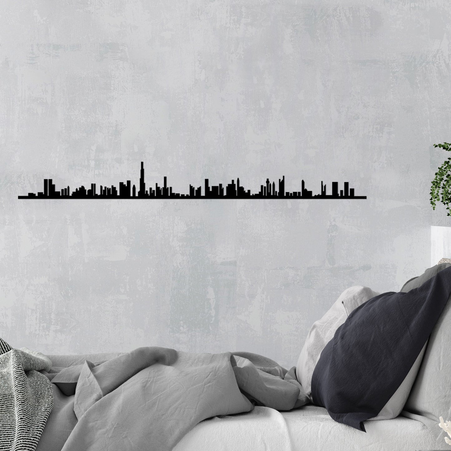 Metalna zidna dekoracija, Dubai Skyline