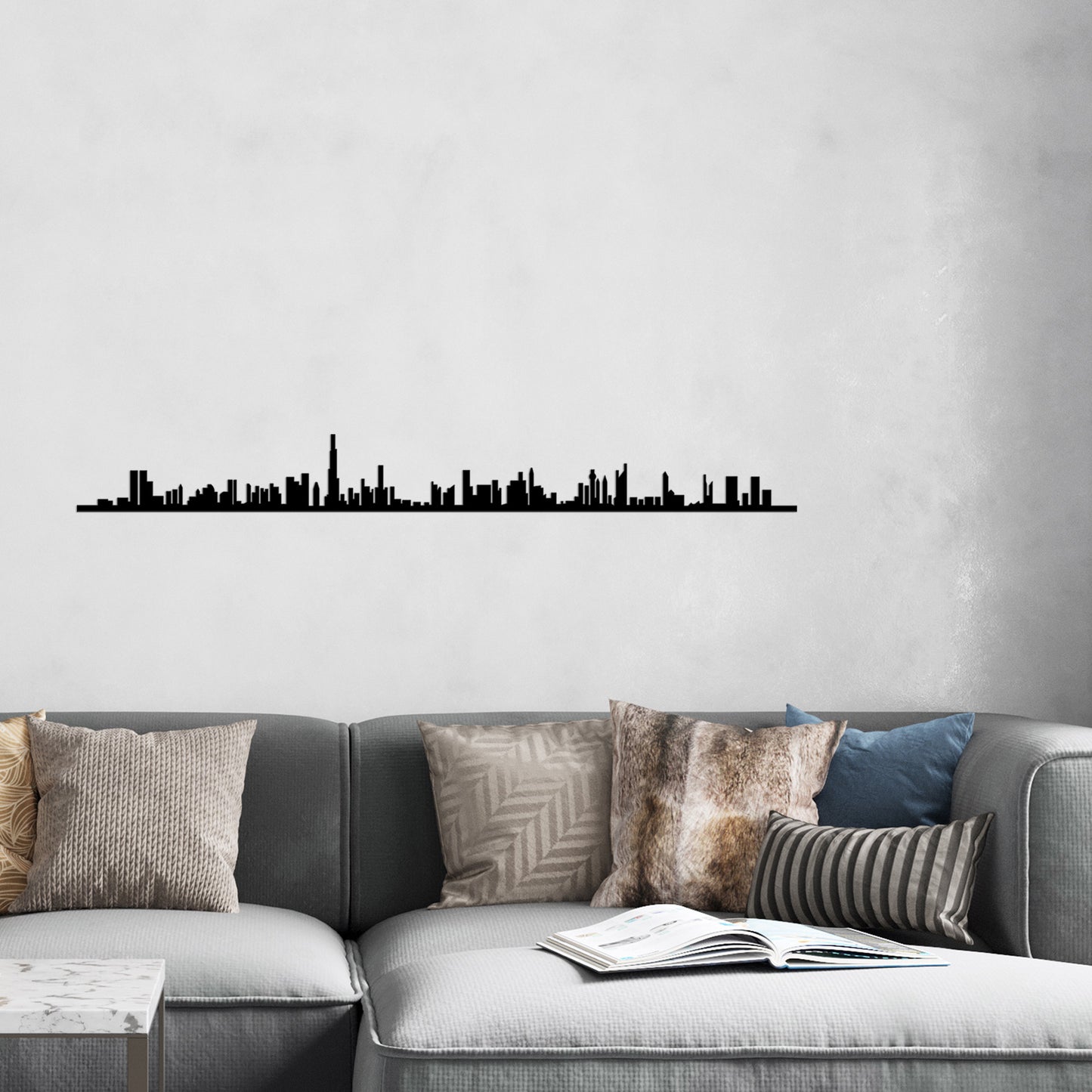 Metalna zidna dekoracija, Dubai Skyline