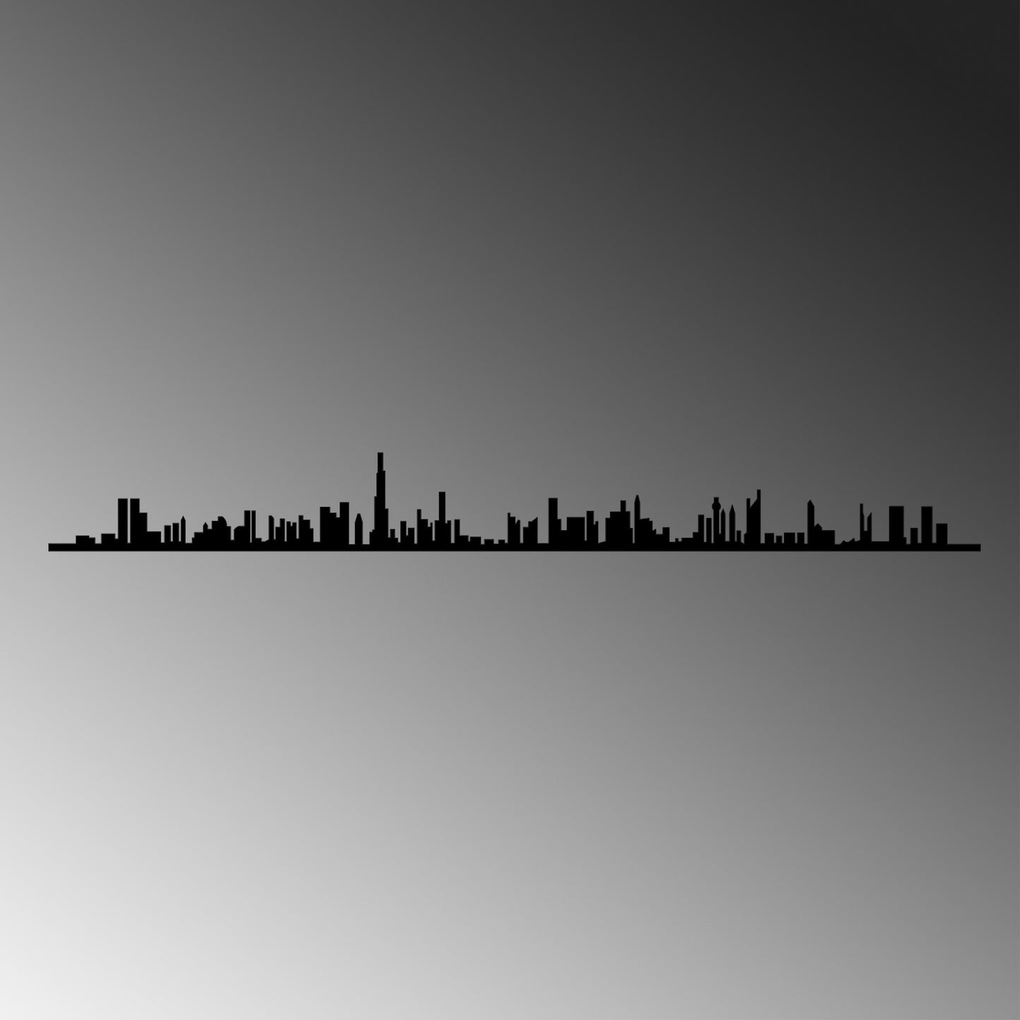 Metalna zidna dekoracija, Dubai Skyline