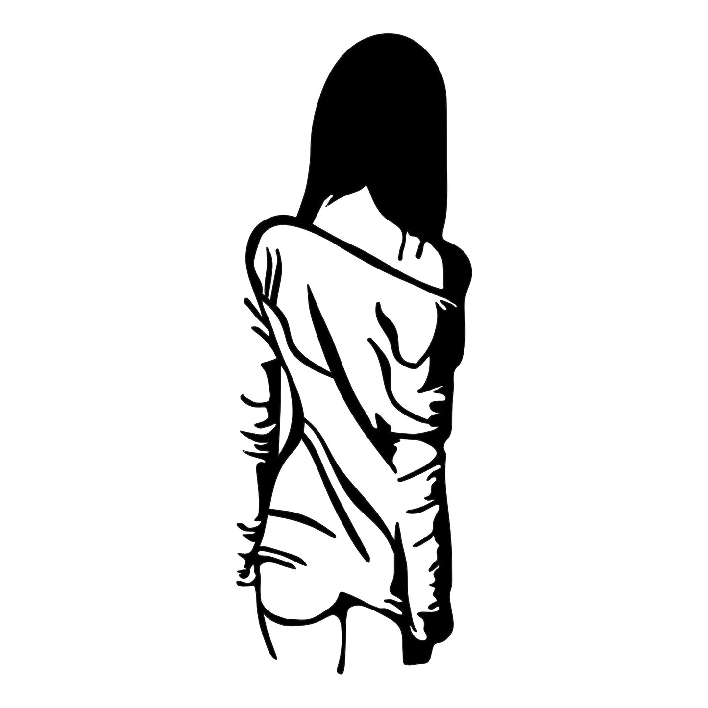 Metalna zidna dekoracija, Woman With Loose Dress