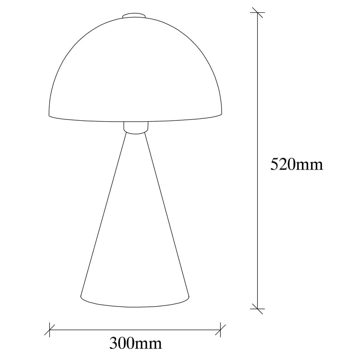 Stolna lampa DODO 5052, bijela, metal, 30 x 30 cm, visina 52 cm, duljina kabela 200 cm, E27 40 W, Dodo - 5052