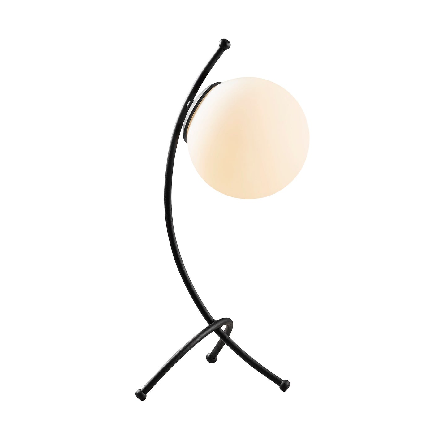 Stolna lampa YAY, crno- bijela, metal- staklo, 23 x 18 cm, visina 43 cm, promjer kugle 15 cm, duljina kabla 200 cm, E27 40 W, Yay - 5011