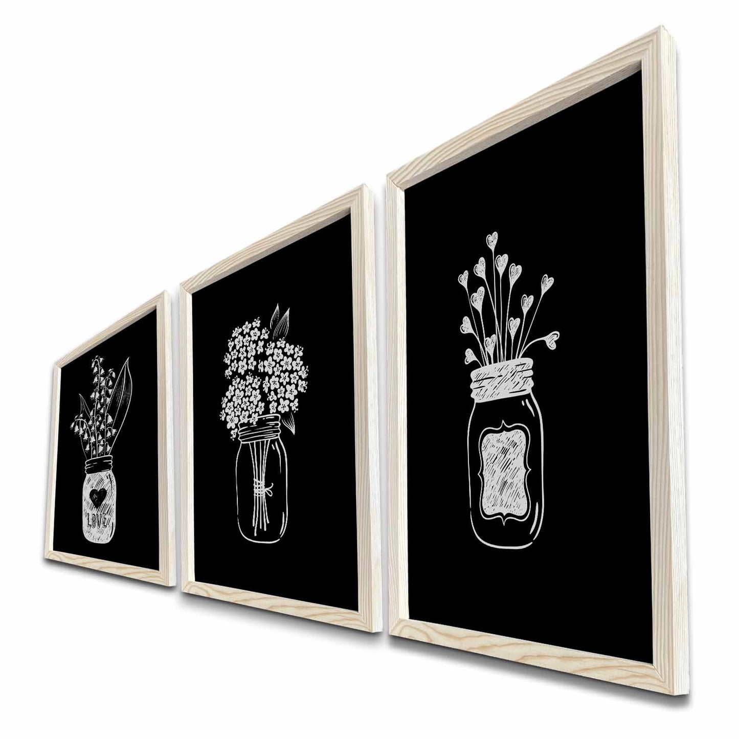 Slika ukrasna uokvirena MDF (3 komada), 3PKCT-004