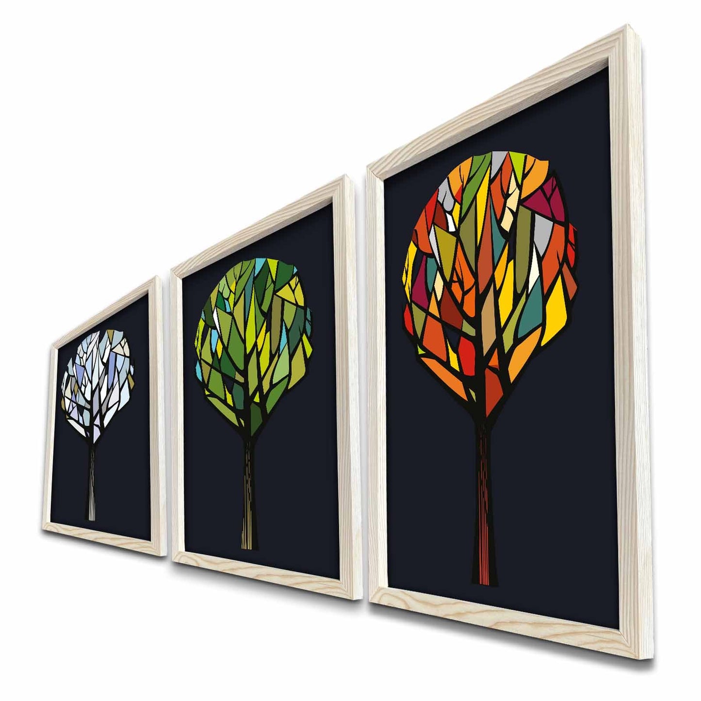 Slika ukrasna uokvirena MDF (3 komada), 3PKCT-010