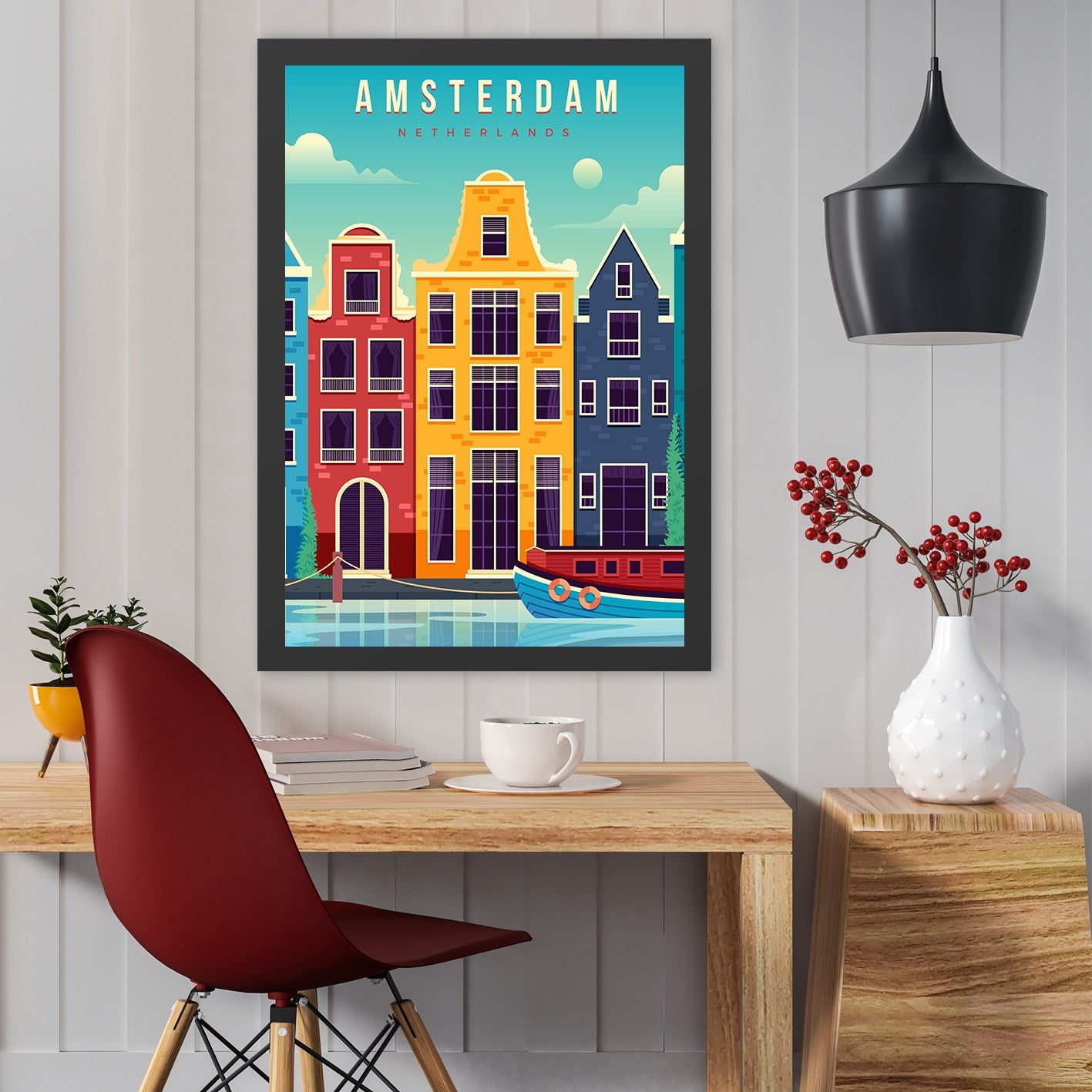 Ukrasna uokvirena MDF slika Amsterdam (40 x 55)