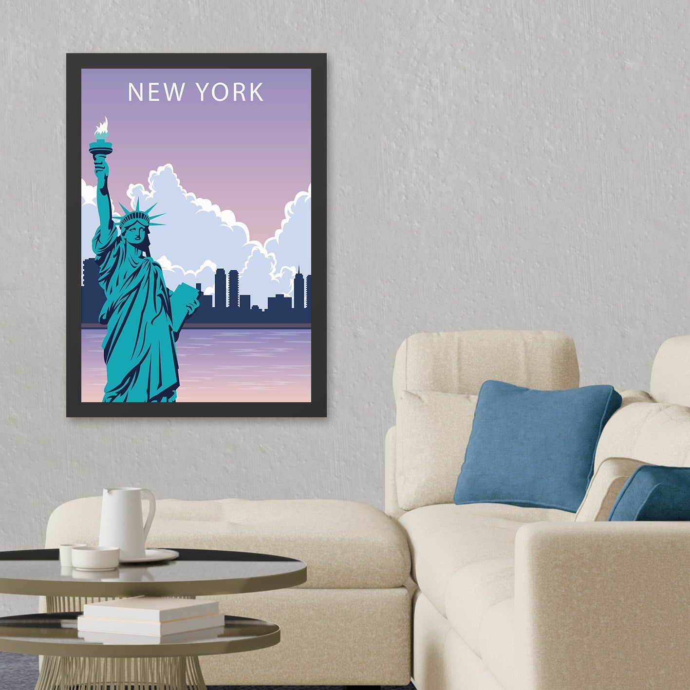 Ukrasna uokvirena MDF slika New York 2 (55 x 75)