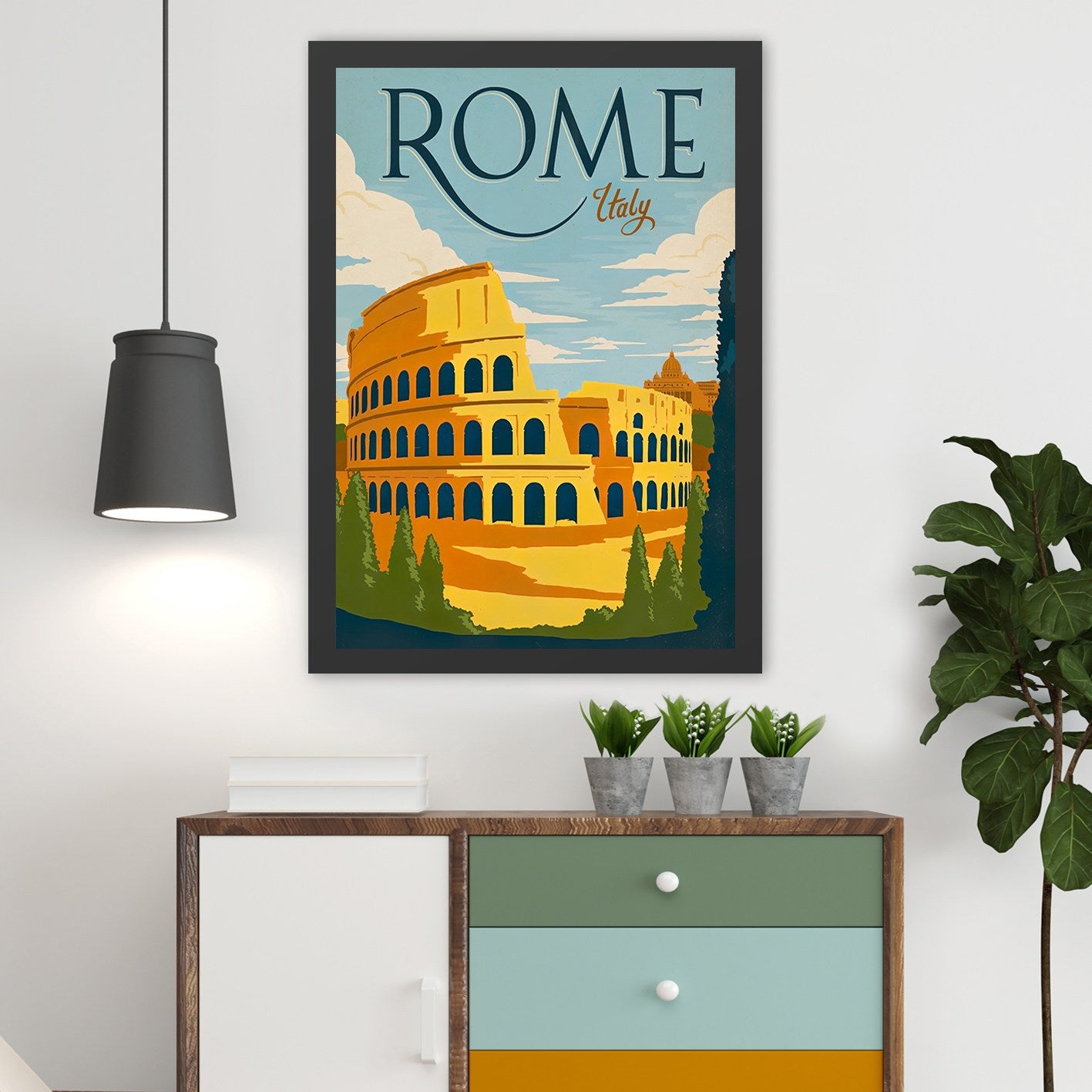 Slika dekorativna uokvirena MDF, Rome 2 (40 x 55)