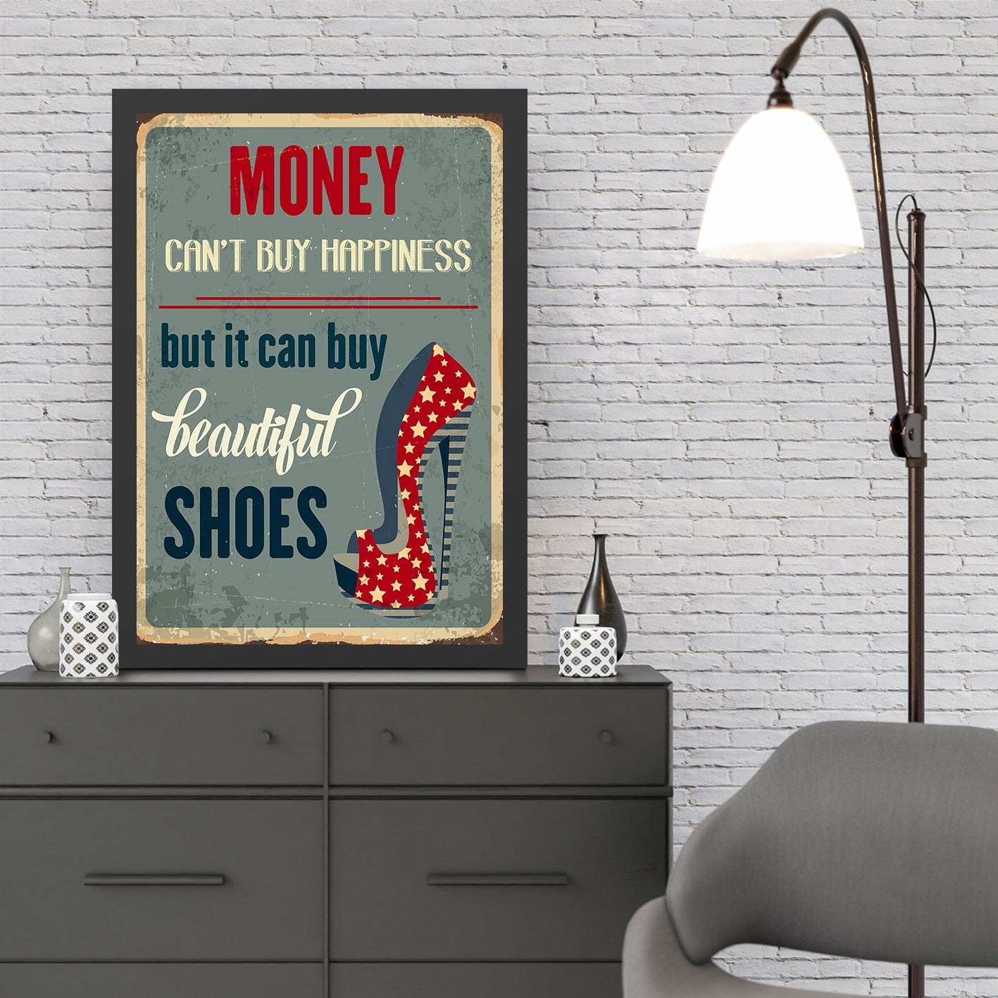 Ukrasna uokvirena MDF slika Money (40 x 55)