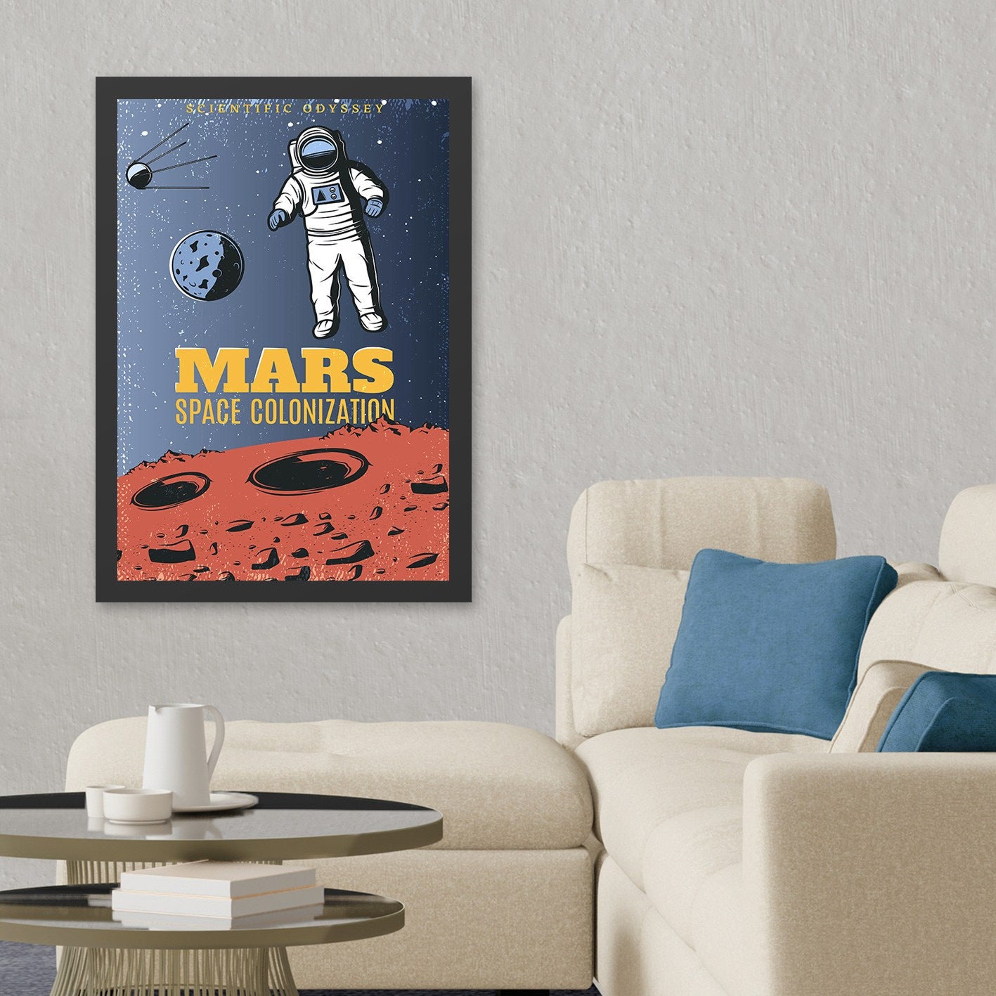 Ukrasna uokvirena MDF slika Mars (40 x 55)