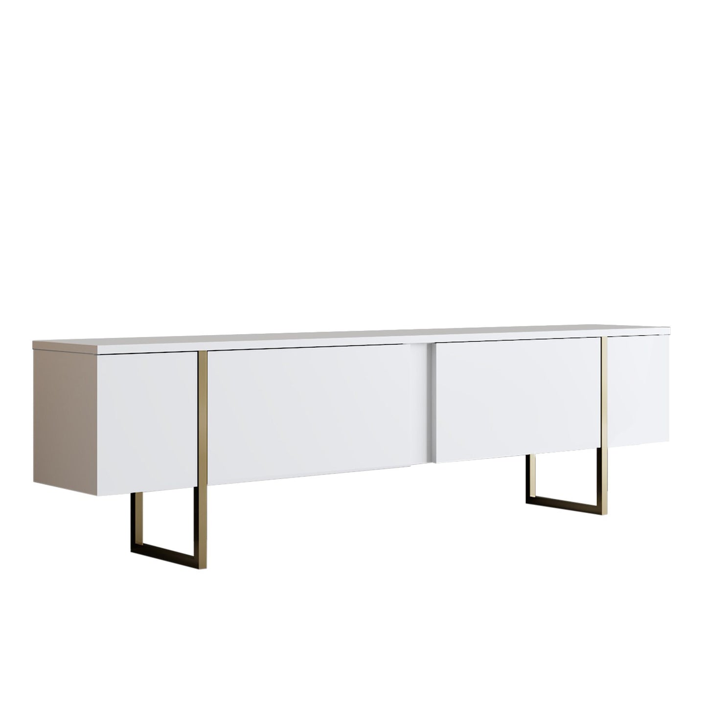Komoda za TV, Luxe - White, Gold