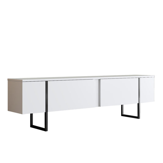 Komoda za TV, Luxe - White, Black