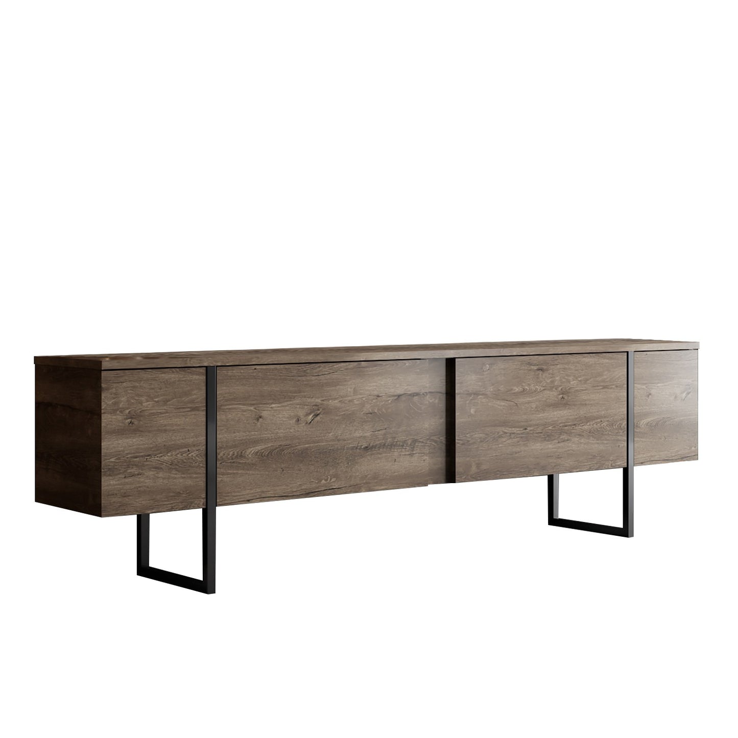 Komoda za TV, Luxe - Walnut, Black