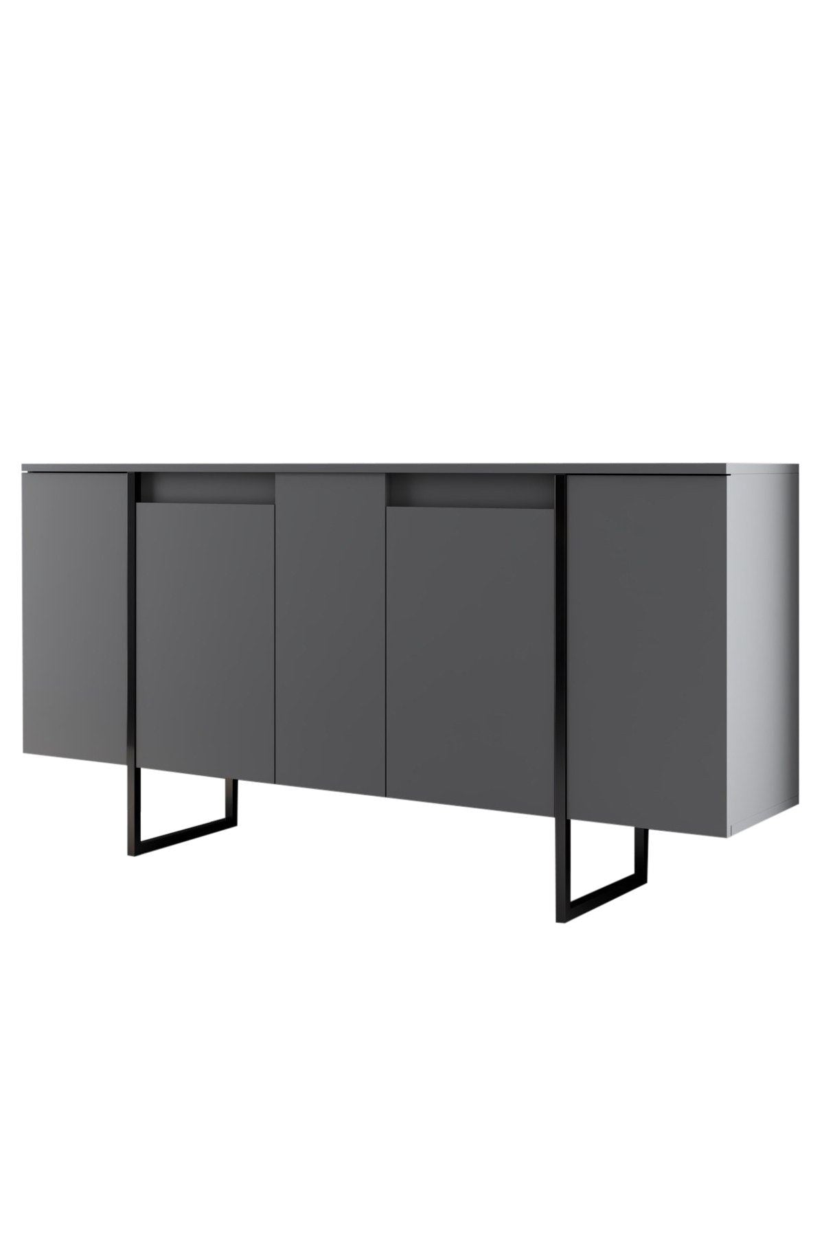 Komoda, Luxe - Anthracite, Black