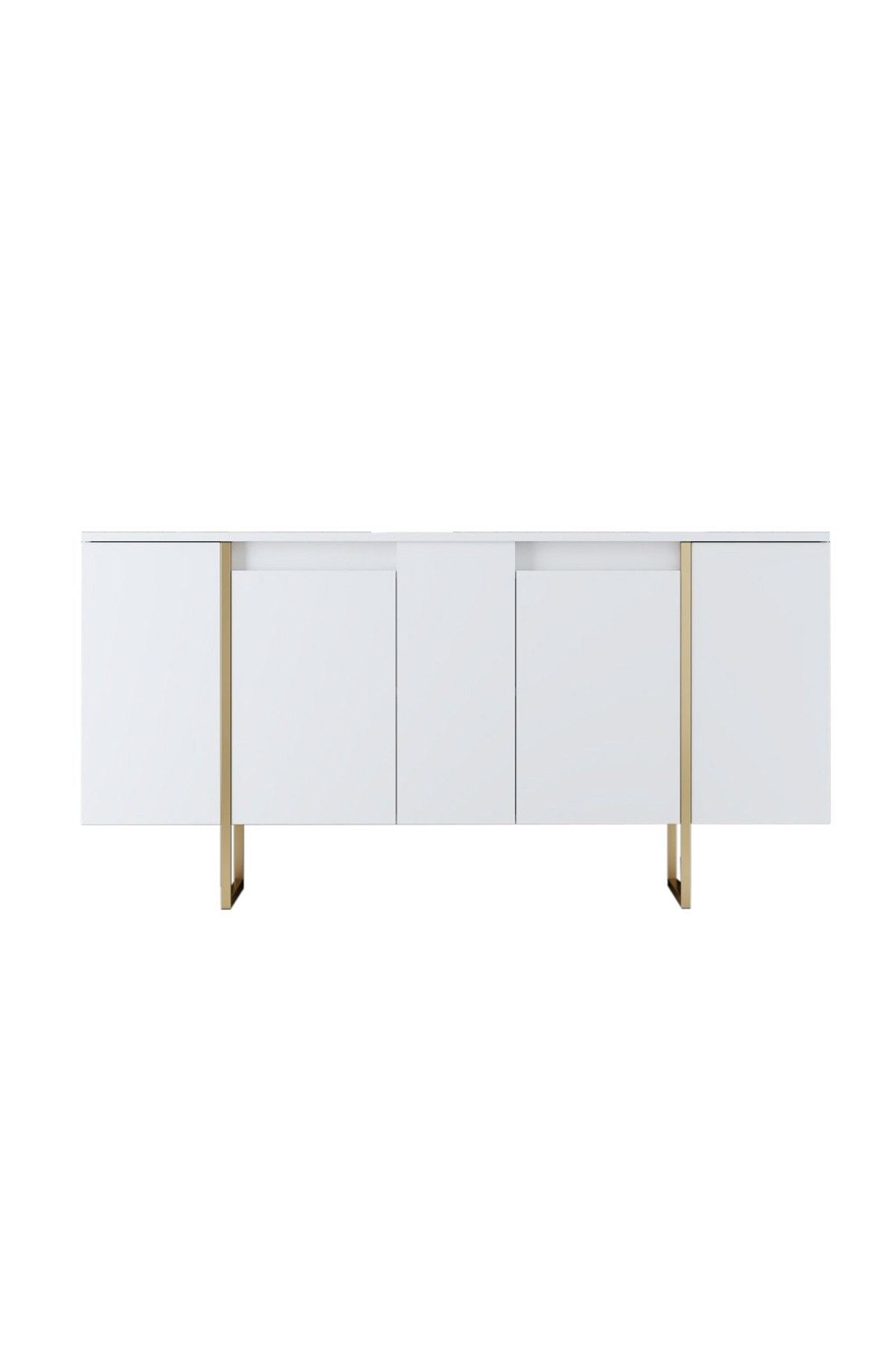 Komoda, Luxe - White, Gold