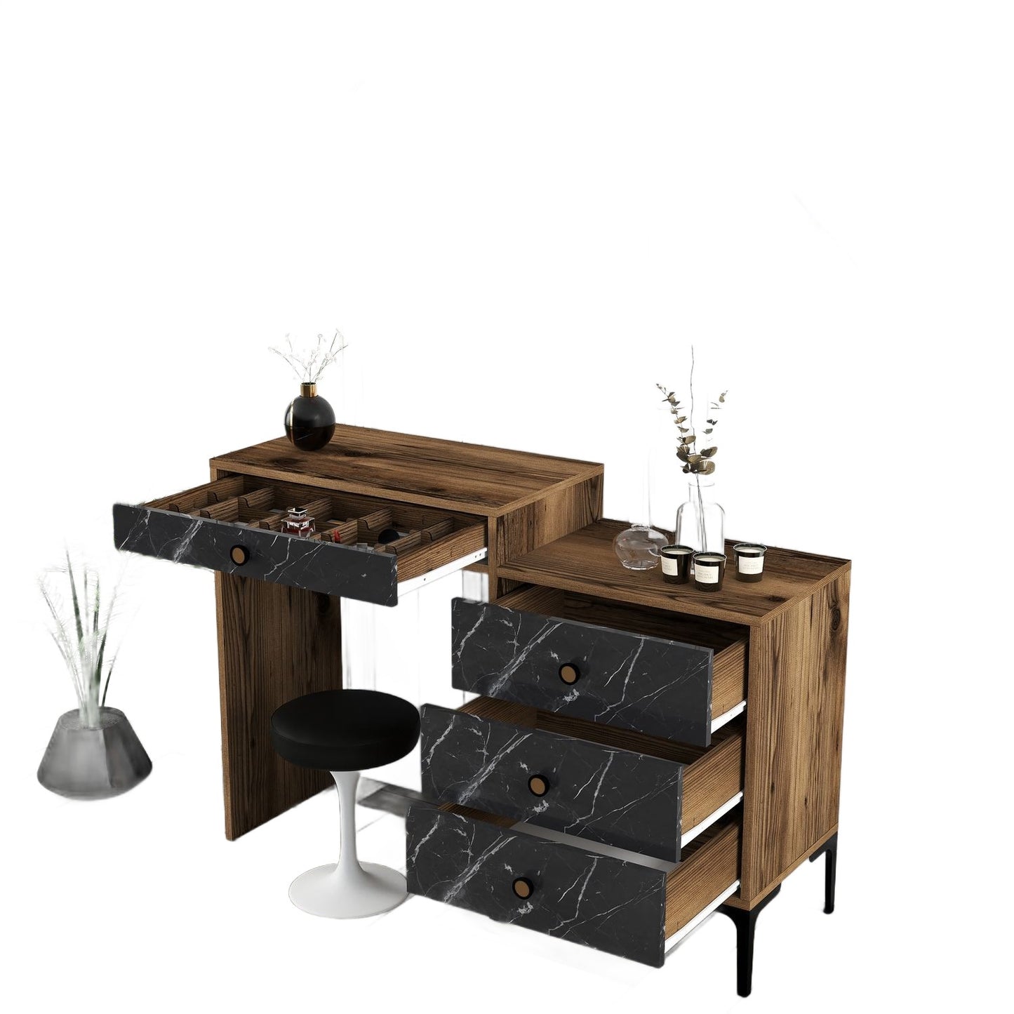 Stol, Lizbon 555 - Walnut, Black