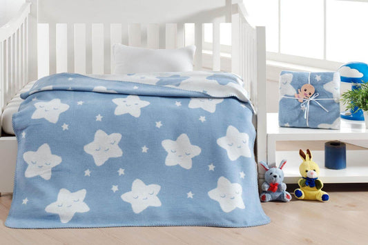 Dječji pokrivač Star - Light Blue
