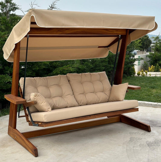 Vrtni trosjed za ljuljanje, prirodno bež boja, Sia 2400 - Beige